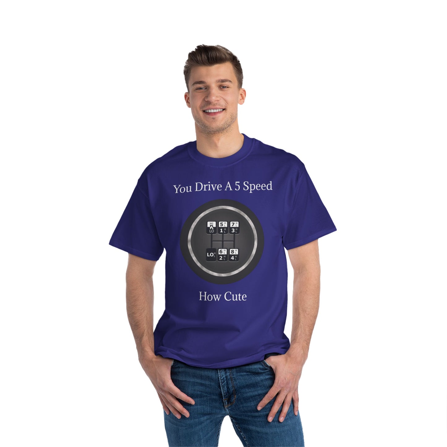 5 Speed How Cute Men's Short-Sleeve Crewneck Tee
