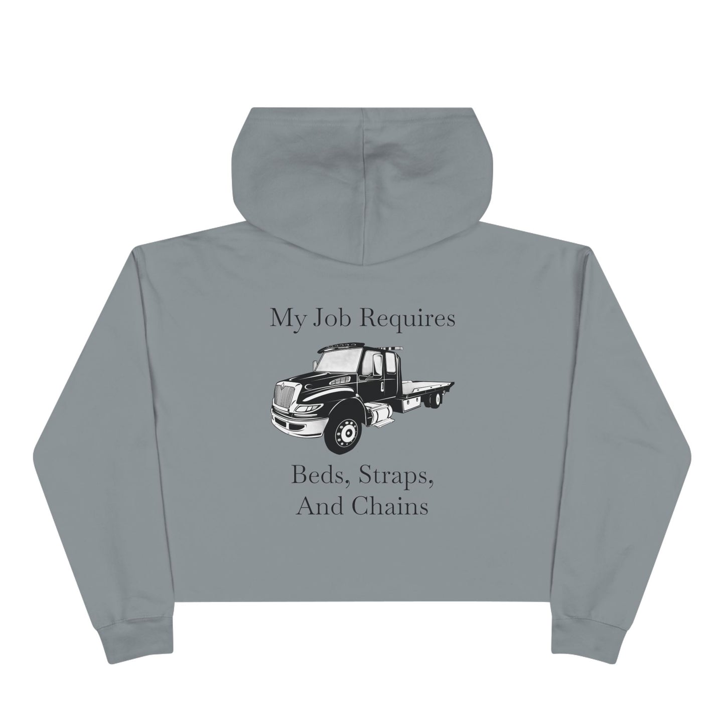 Beds, Straps, And Chains Women's Crop Hoodie