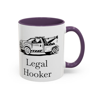 Legal H**ker Wheel Lift Tow Truck 2-Tone Coffee Mug