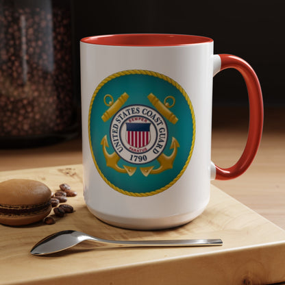 US Coast Guard 2-Tone Coffee Mug