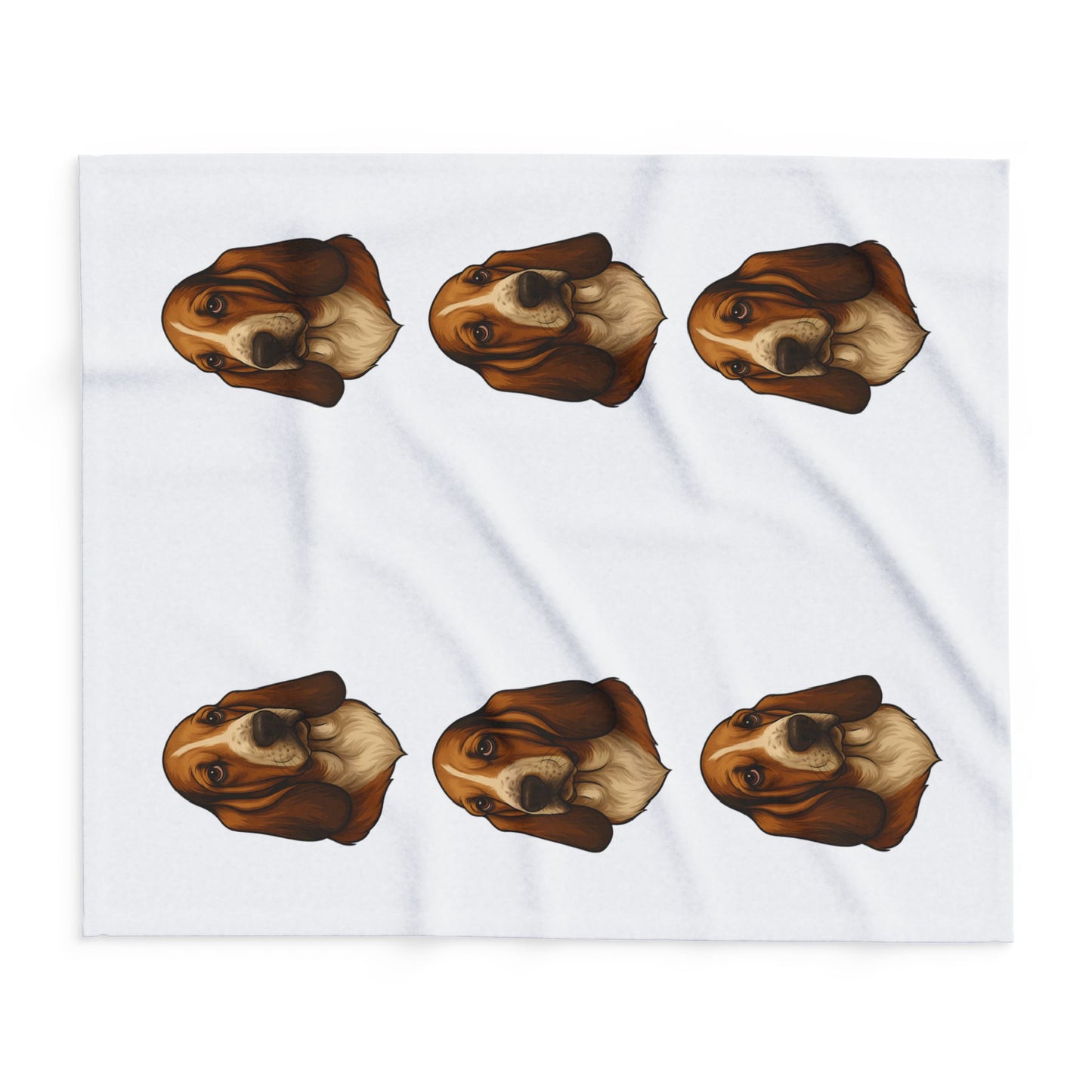 Basset Hound Head Arctic Fleece Blanket