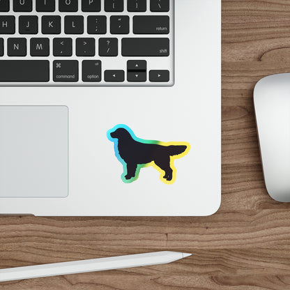 Golden Silhouette Holographic Sticker