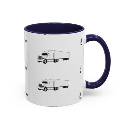 Semi Truck 2-Tone Coffee Mug