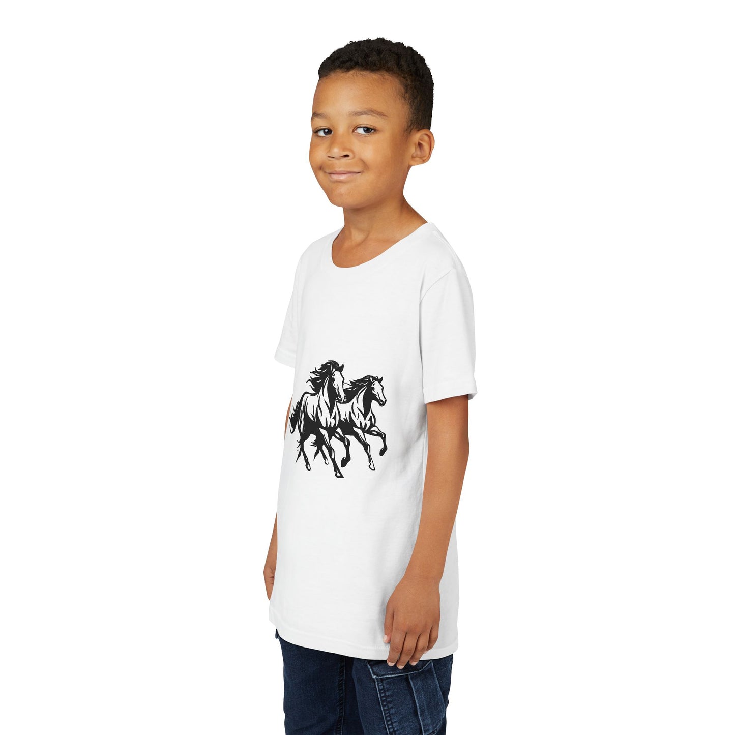 Horsin' Around Youth Unisex Short Sleeve Crewneck Tee