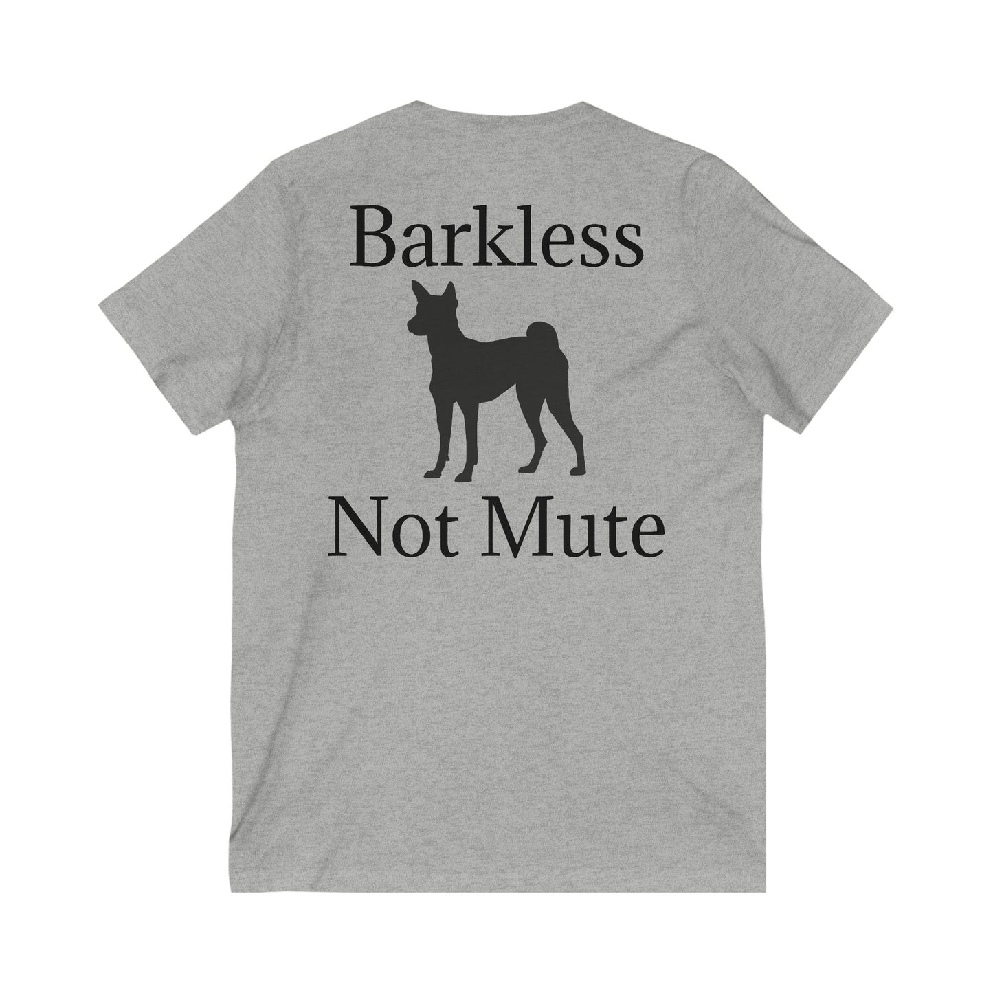 Barkless Not Mute Unisex Short Sleeve V-Neck Tee