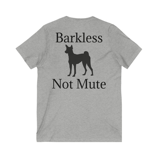 Barkless Not Mute Unisex Short Sleeve V-Neck Tee