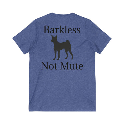 Barkless Not Mute Unisex Short Sleeve V-Neck Tee