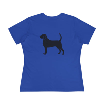 Bloodhound  Silhouette Women's Short Sleeve Crewneck Tee