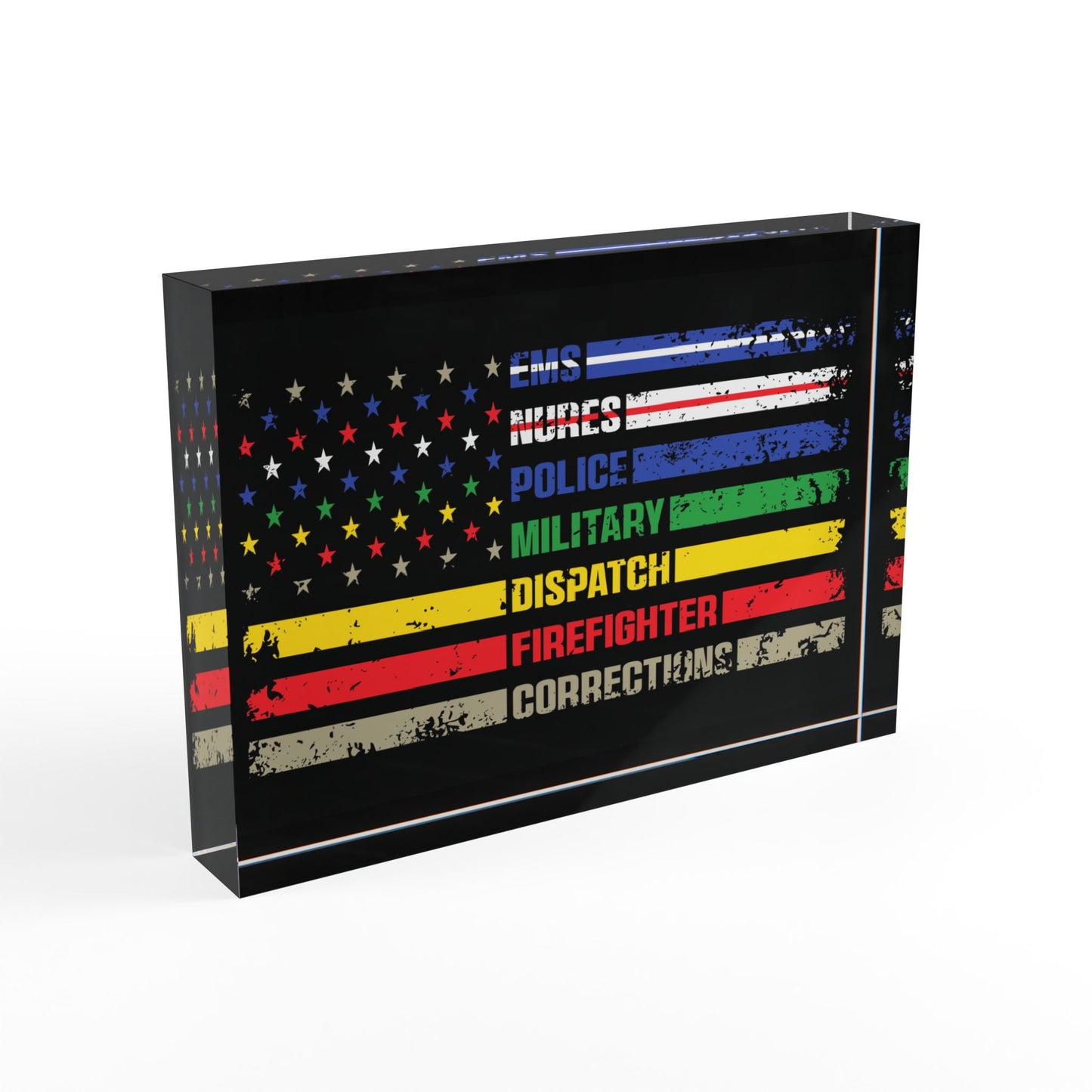 First Responder Acrylic Photo Block