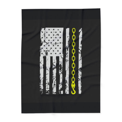 Thin Yellow Line Arctic Fleece Blanket