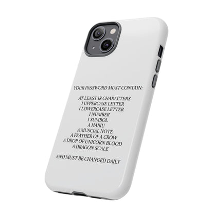 Password iPhone Case