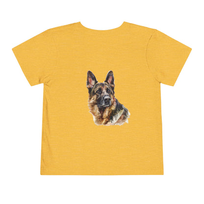 German Shepherd Head Toddler Unisex Short Sleeve Crewneck Tee