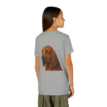 Bloodhound Head Youth Unisex Short Sleeve Crewneck Tee