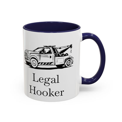 Legal H**ker Wheel Lift Tow Truck 2-Tone Coffee Mug