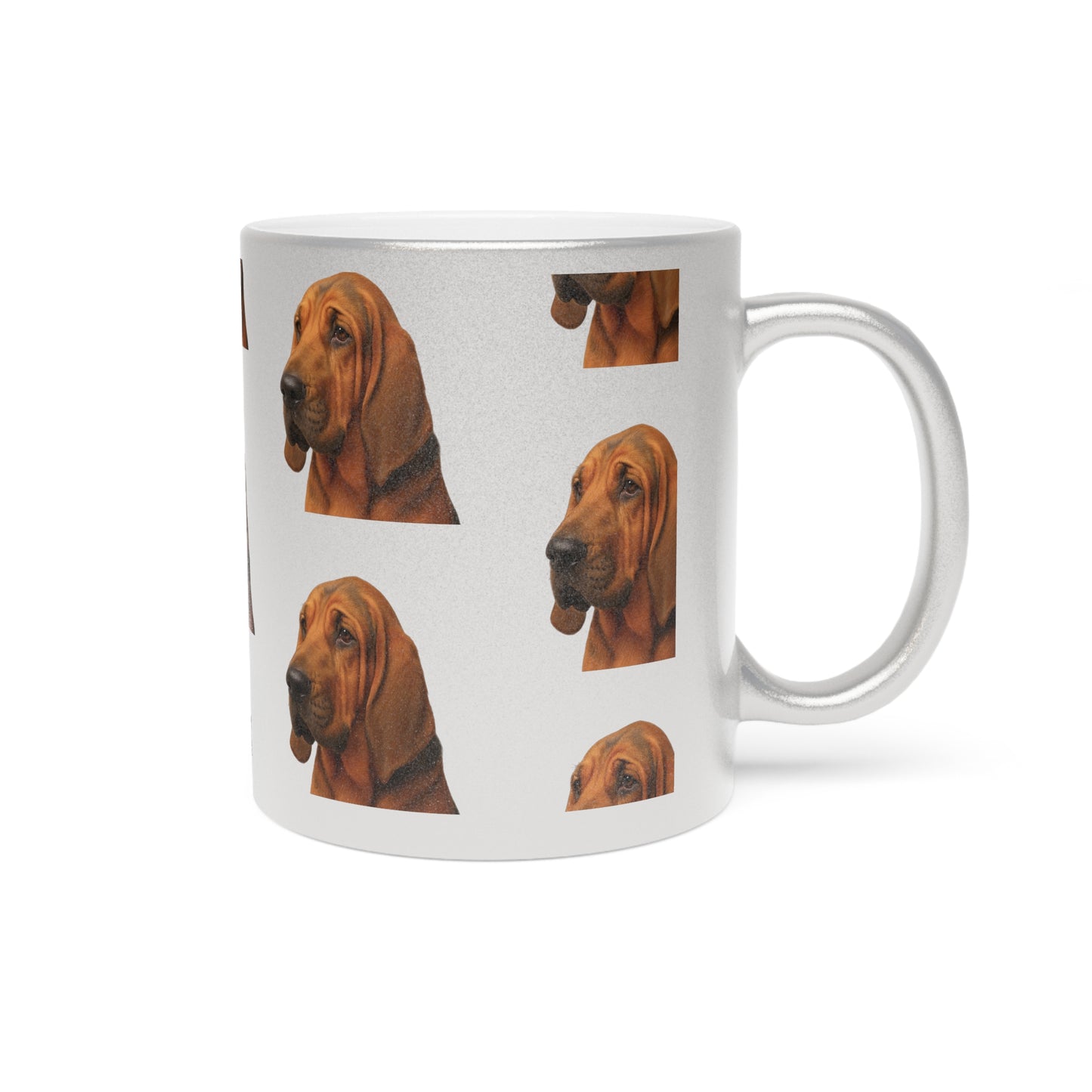 Bloodhound Head Metallic Coffee Mug