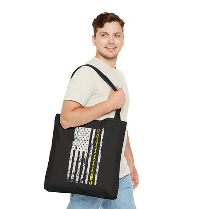 Thin Yellow Line Tote Bag