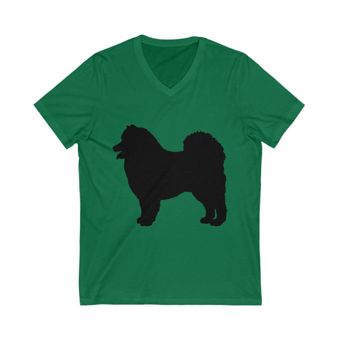 Samoyed Silhouette Unisex Short Sleeve V-Neck Tee