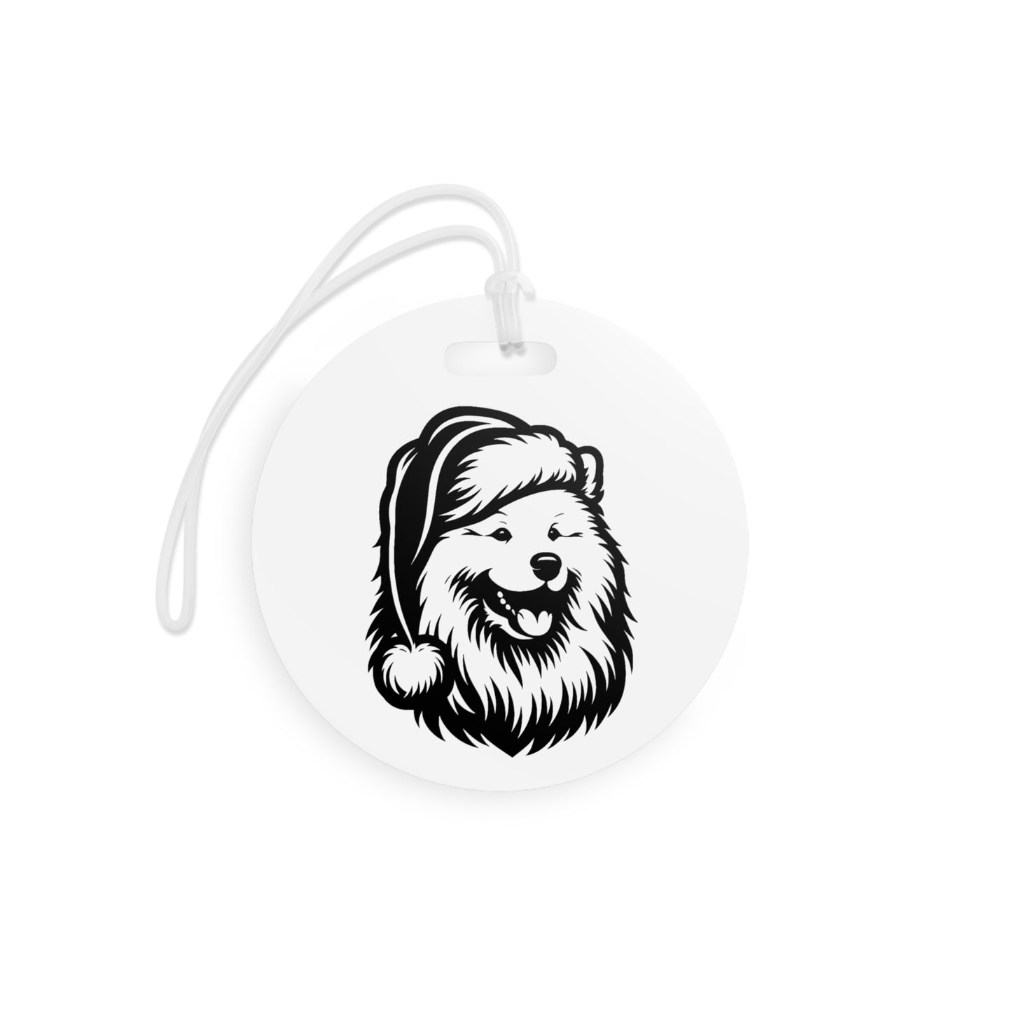 Santa Paws Samoyed Luggage Tag