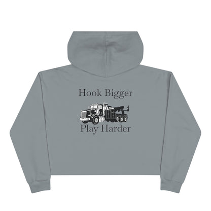 Hook Bigger Heavy Tow Truck Women's Crop Hoodie
