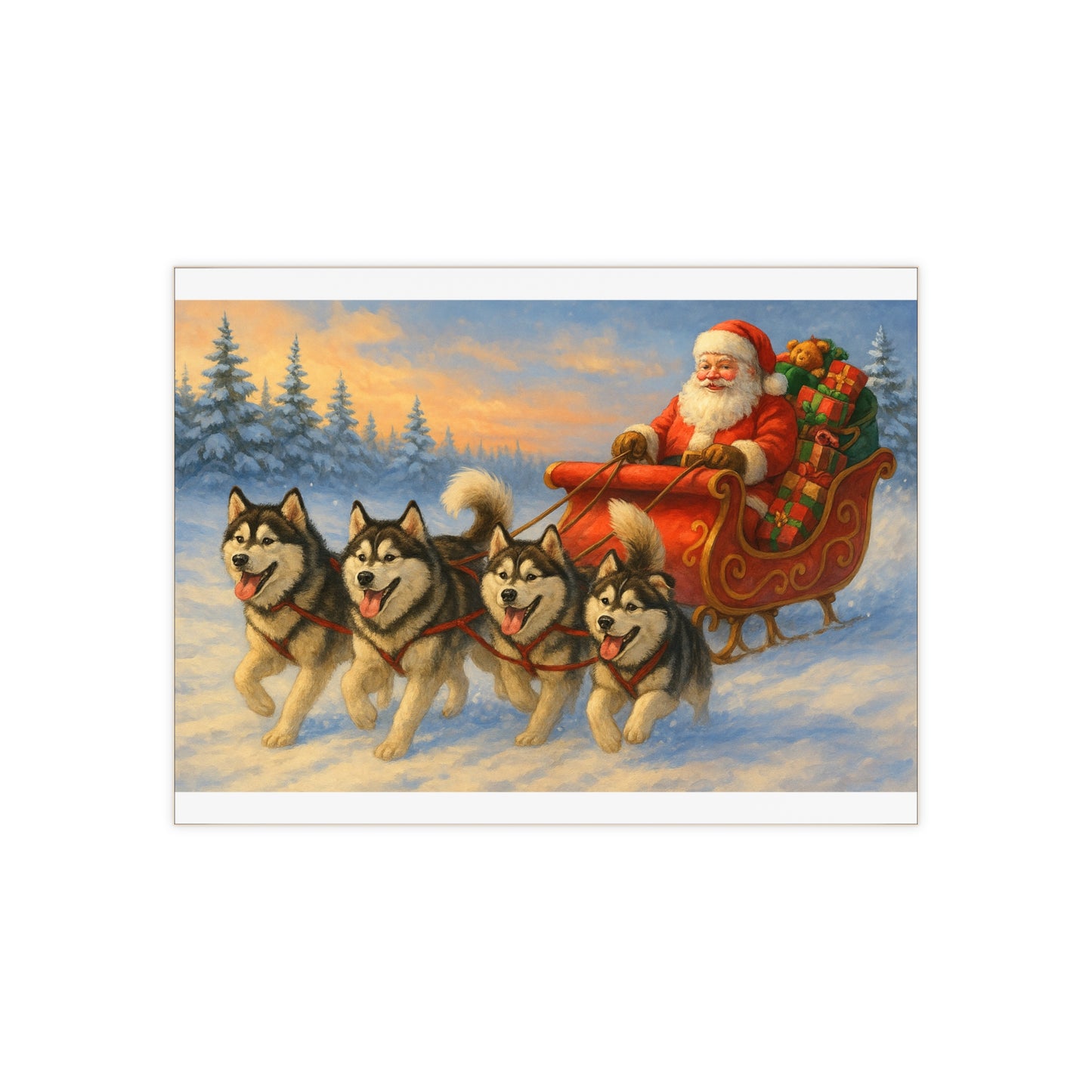Dashing Through The Snow Ceramic Photo Tile