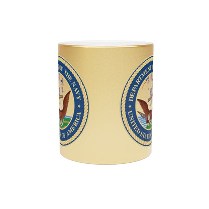US Navy Metallic Coffee Mug