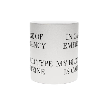 Blood Type Metallic Coffee Mug