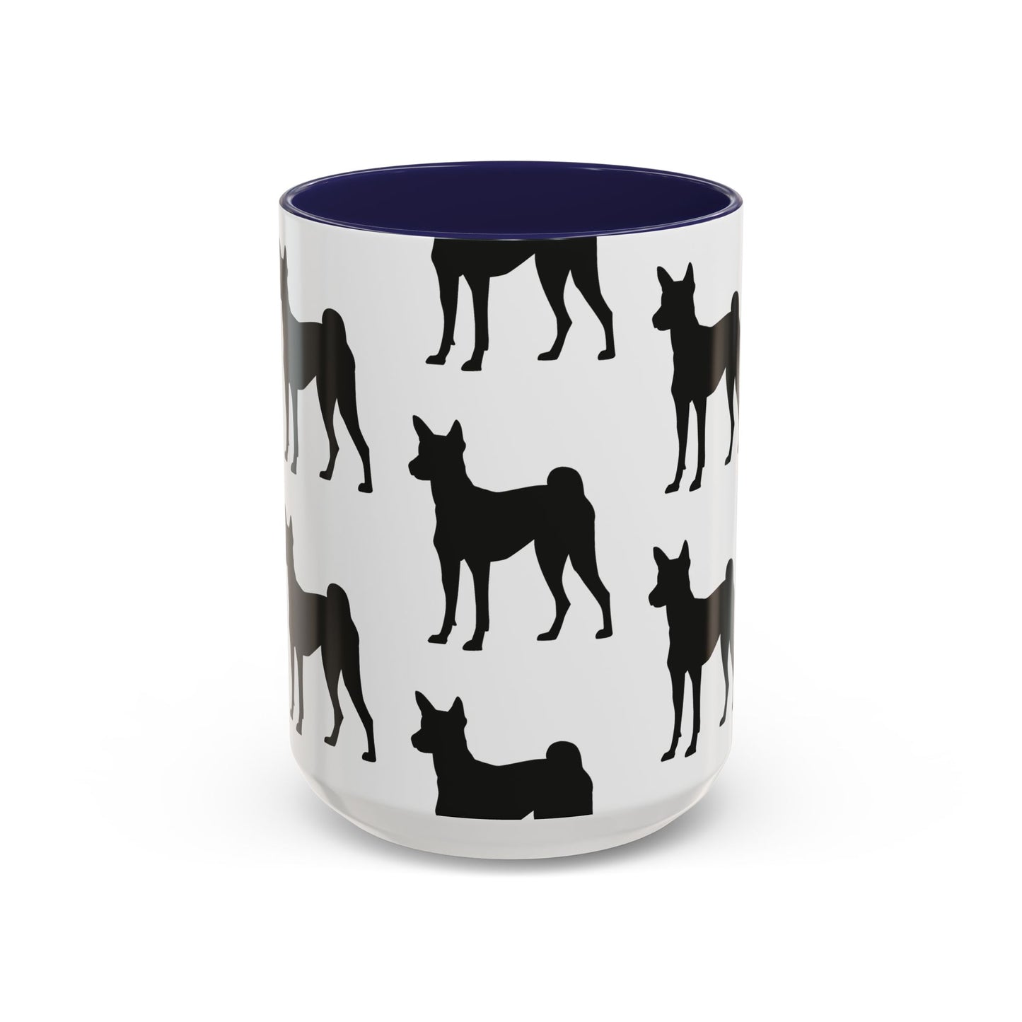 Basenji Silhouette 2-Tone Coffee Mug