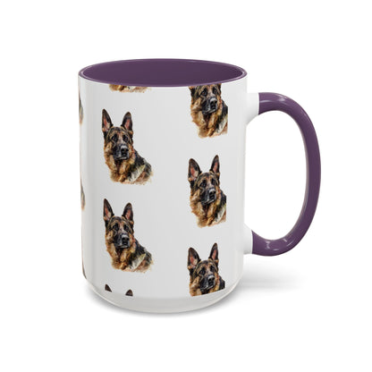 German Shepherd Head 2-Tone Coffee Mug