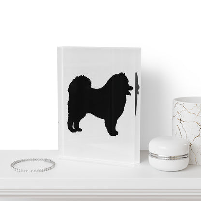 Samoyed Sillhouette Acrylic Photo Block