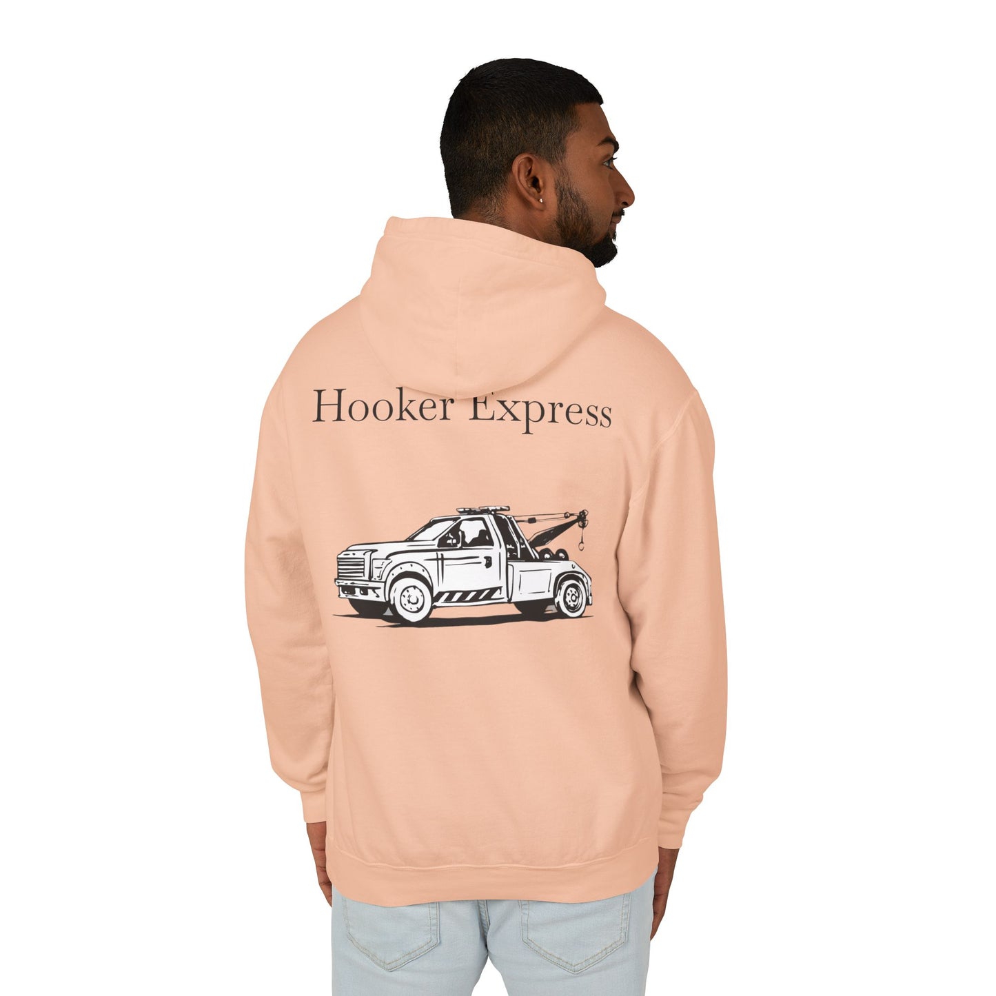 H**ker Express Wheel Lift Tow Truck Unisex Lightweight Hoodie