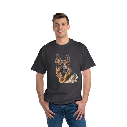 German Shepherd Head Men's Short-Sleeve Crewneck Tee