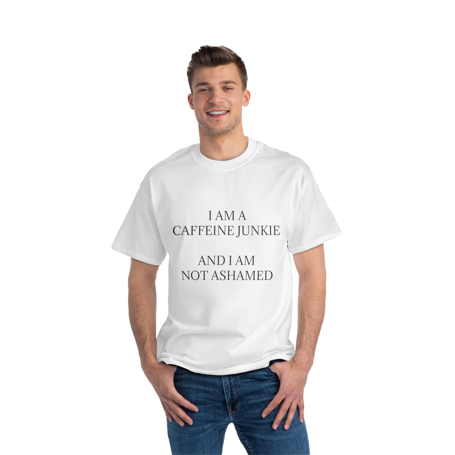 Caffeine Junkie Men's Short-Sleeve Crewneck Tee