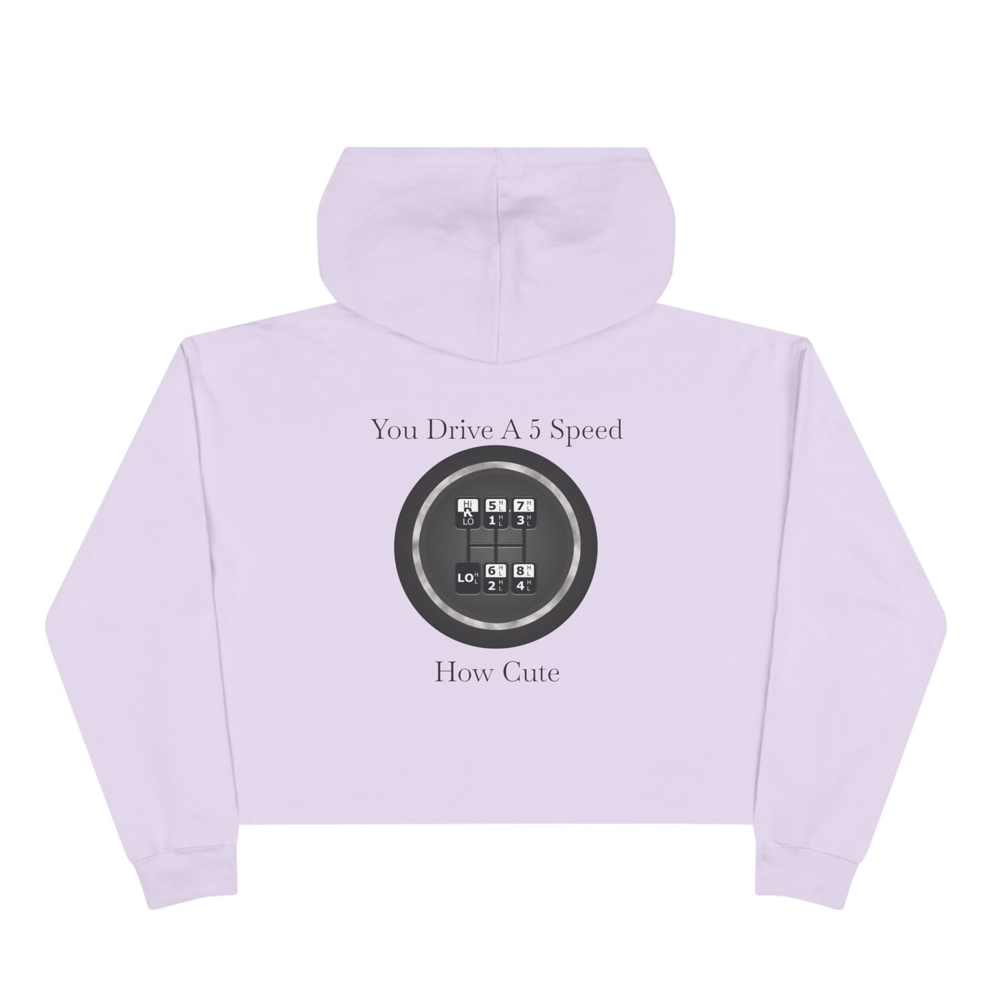 5 Speed How Cute Women's Crop Hoodie