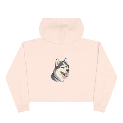 Malamute Head Women's Crop Hoodie