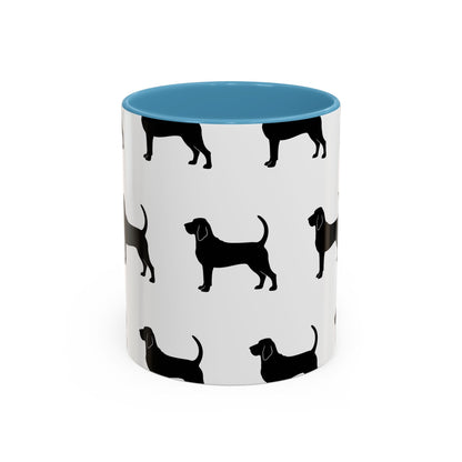 Bloodhound Silhouette 2-Tone Coffee Mug