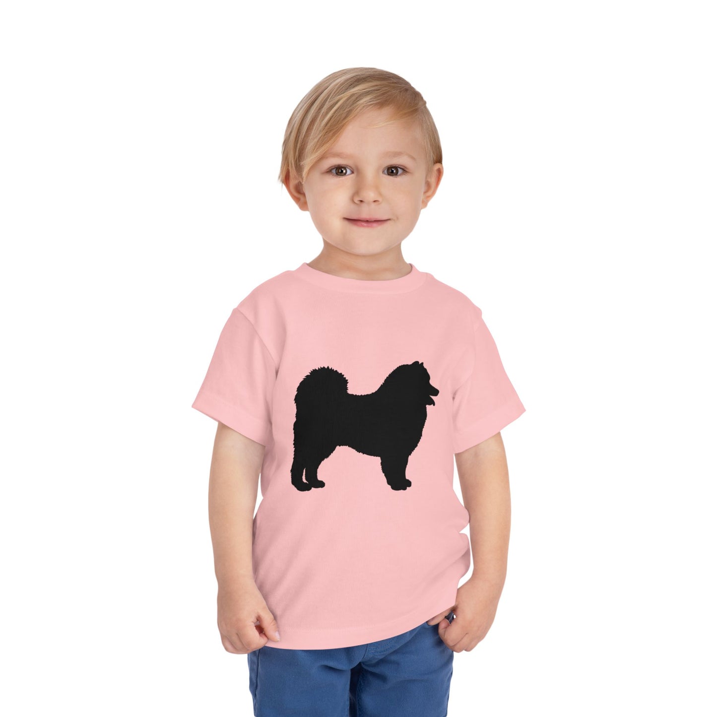Samoyed Silhouette Toddler Unisex Short Sleeve Crewneck Tee