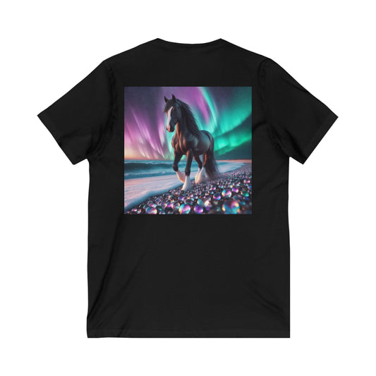 Midnight Magic Unisex Short Sleeve V-Neck Tee