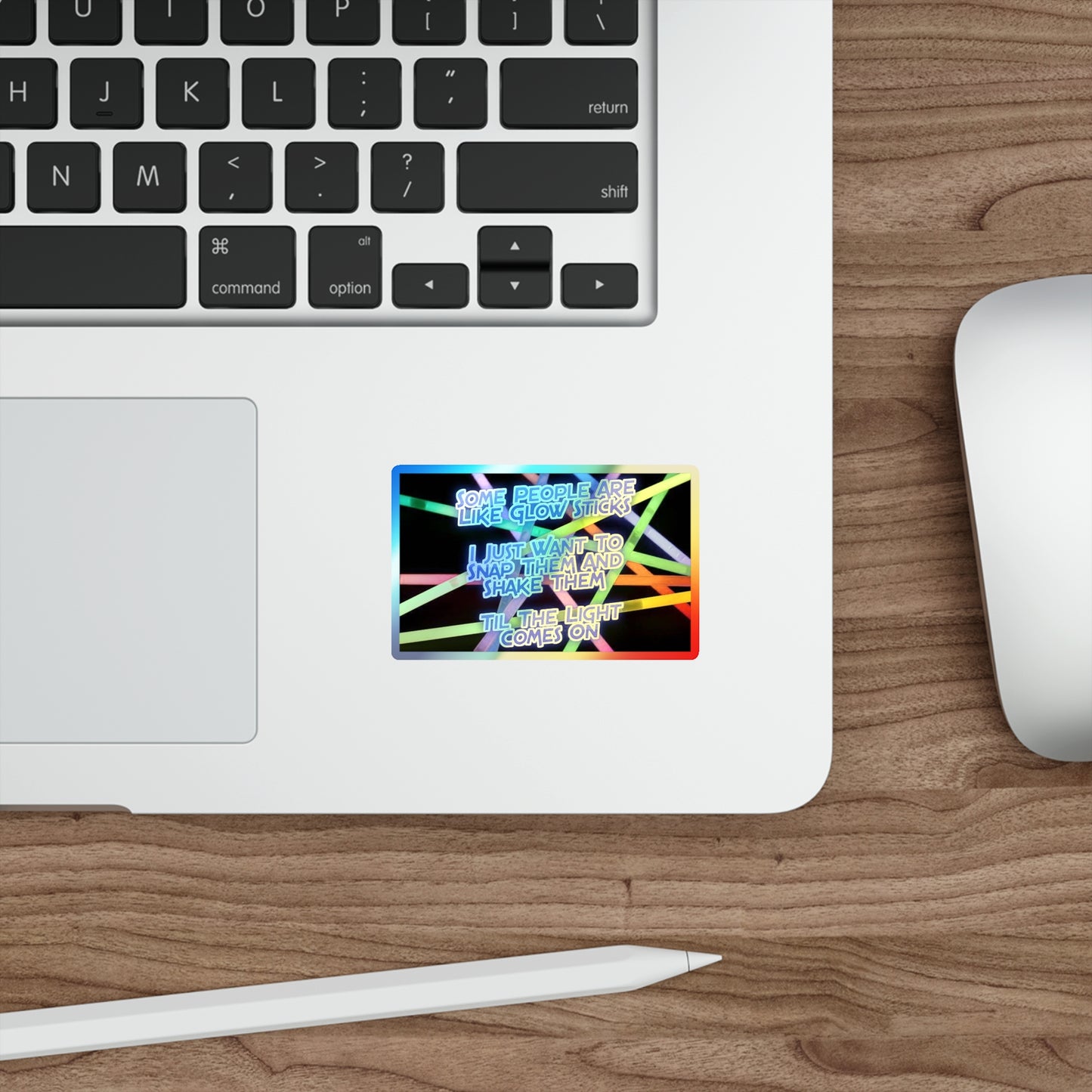 Glow Sticks Holographic Sticker