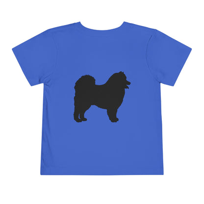 Samoyed Silhouette Toddler Unisex Short Sleeve Crewneck Tee