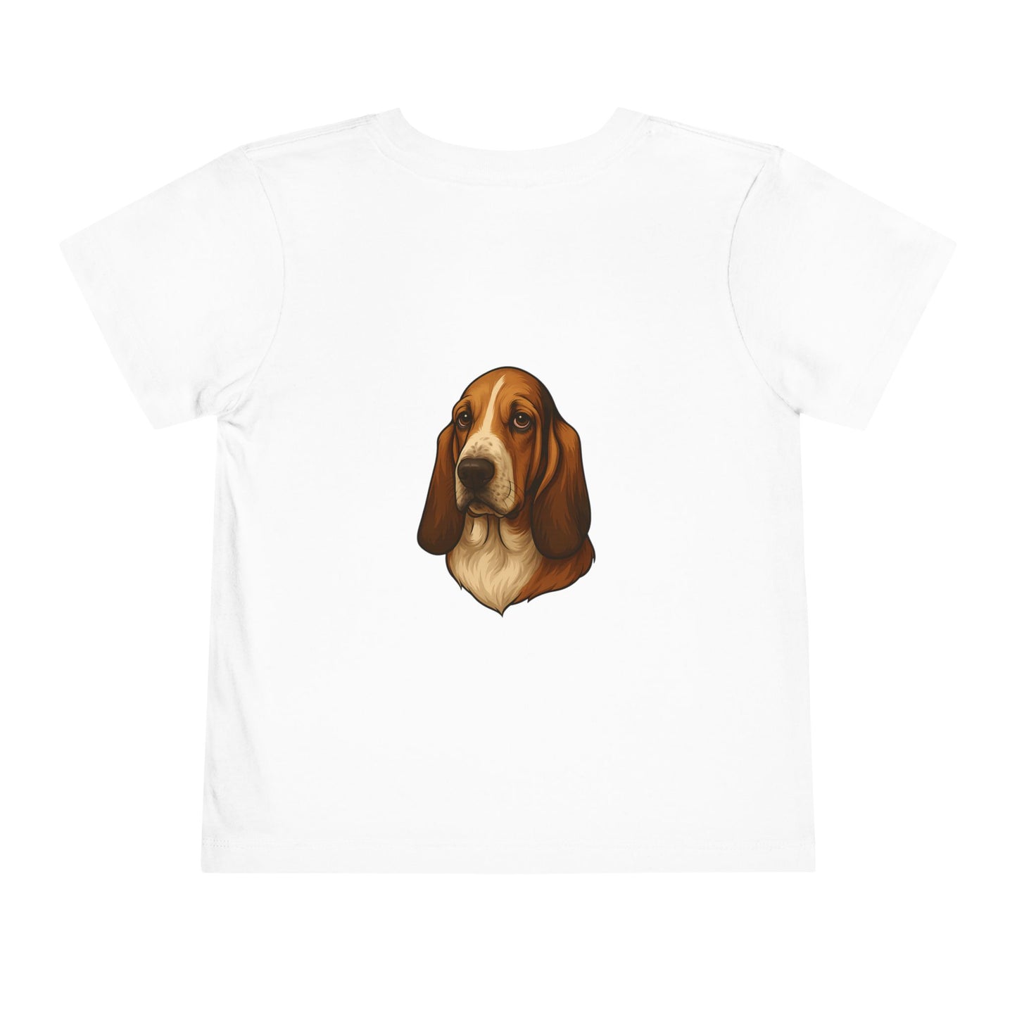 Basset Hound Head Toddler Unisex Short Sleeve Crewneck Tee