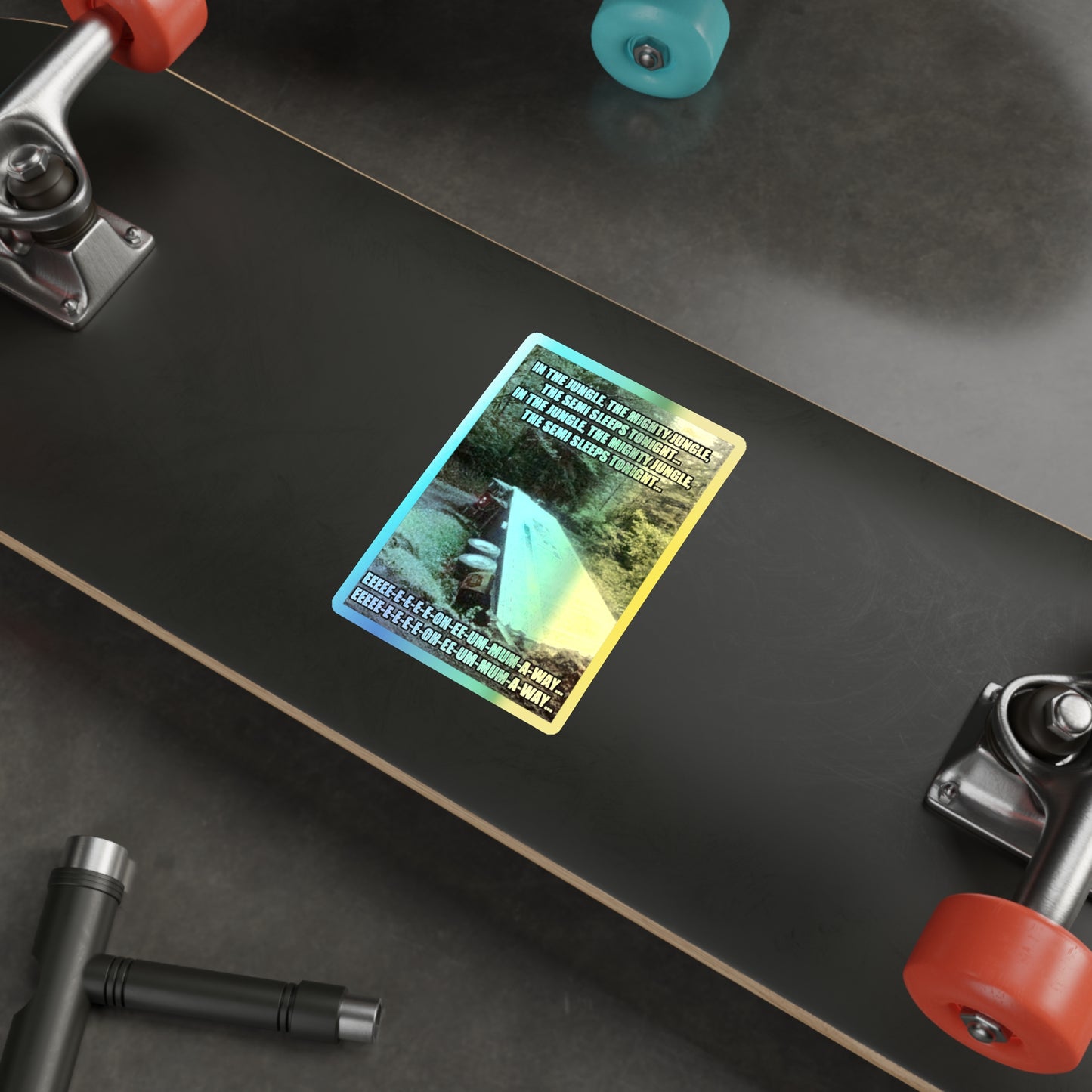 Semi Sleeps Holographic Sticker