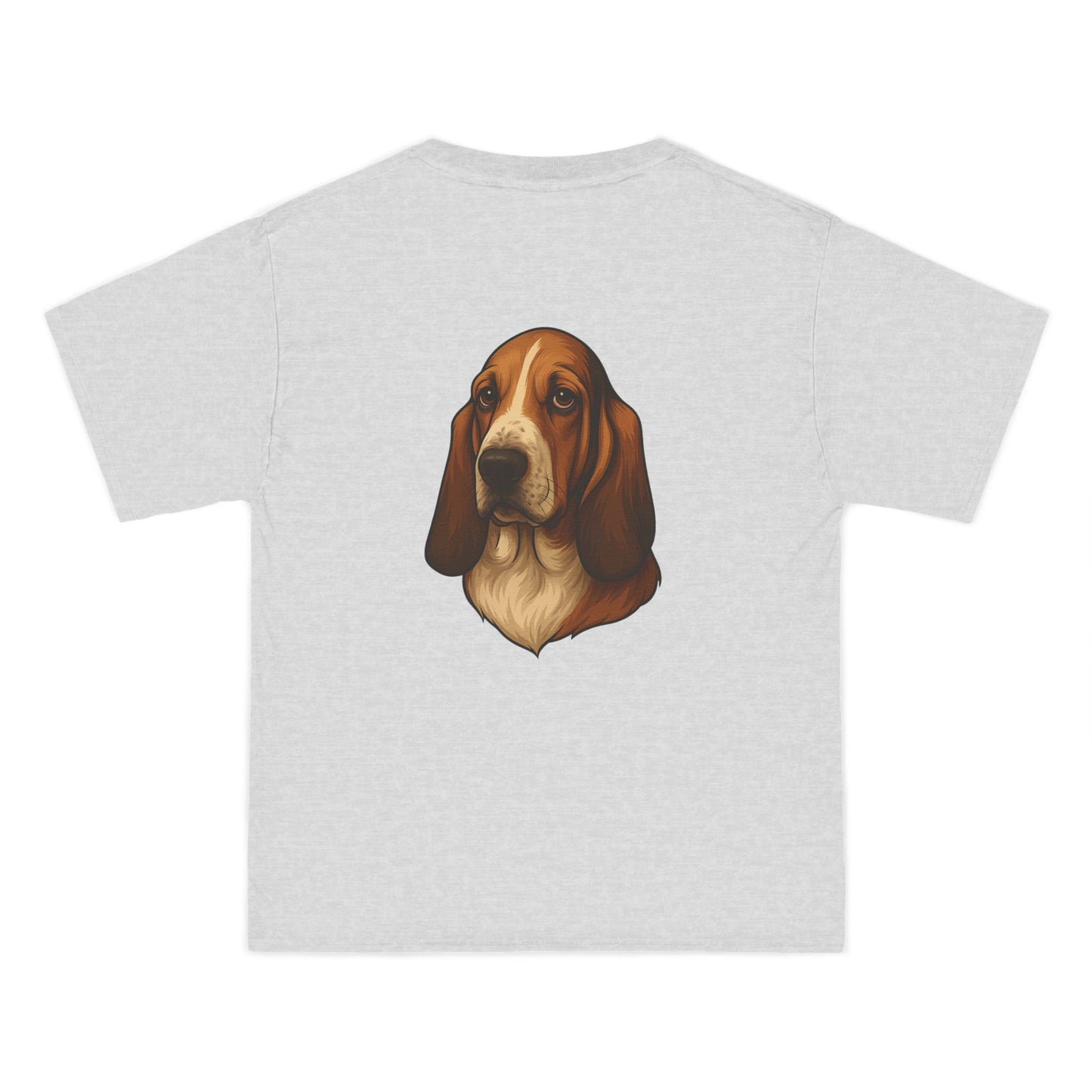 Basset Hound Head Men's Short-Sleeve Crewneck Tee