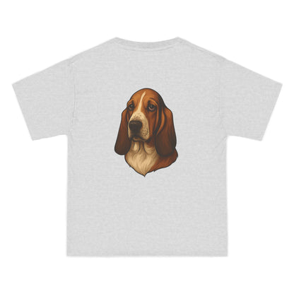 Basset Hound Head Men's Short-Sleeve Crewneck Tee