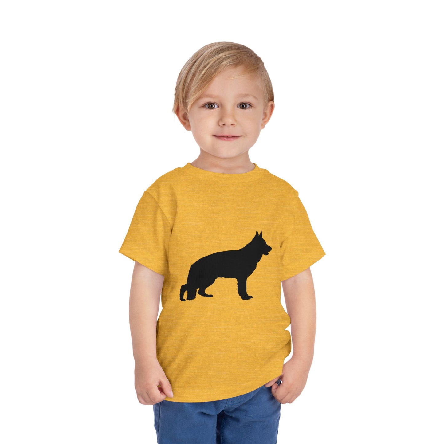 German Shepherd Silhouette Toddler Unisex Short Sleeve Crewneck Tee