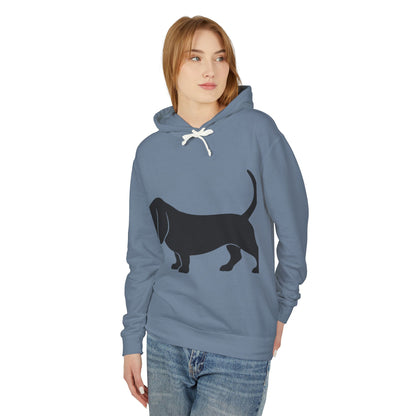 Basset Hound Silhouette Unisex Lightweight Hoodie