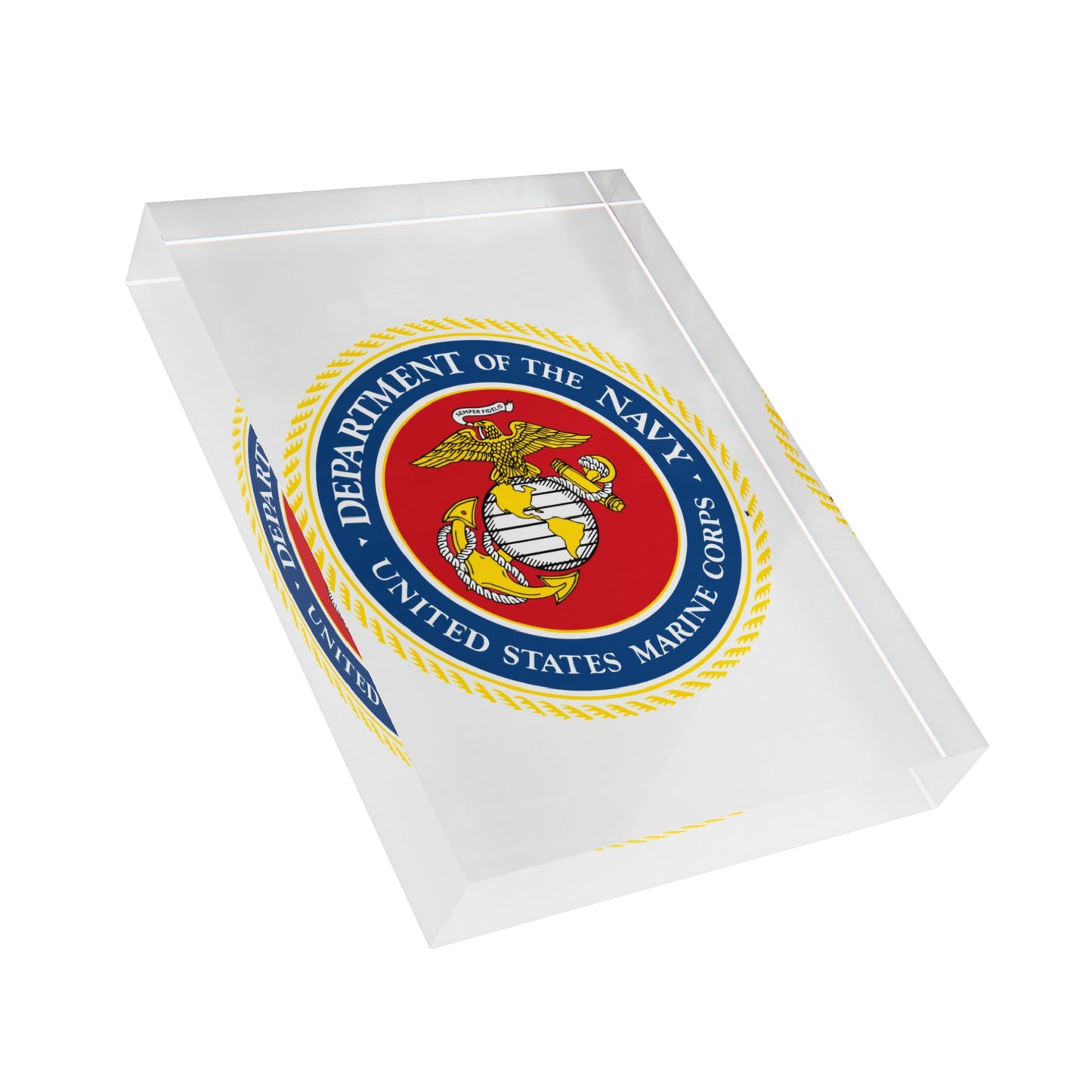US Marine Corps Acrylic Photo Block