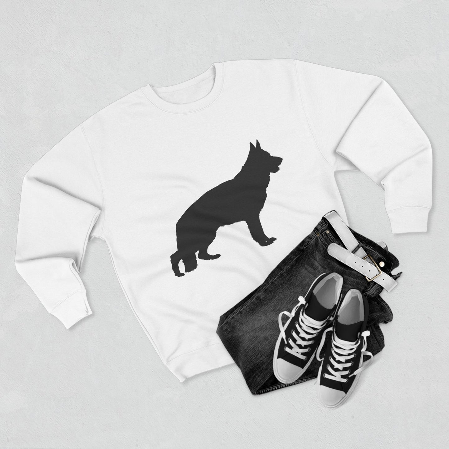 German Shepherd Silhouette Unisex Crewneck Sweatshirt