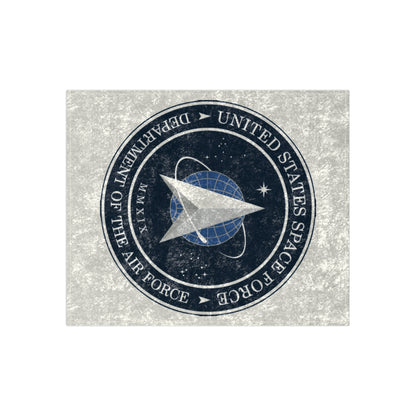 US Space Force Crushed Velvet Blanket