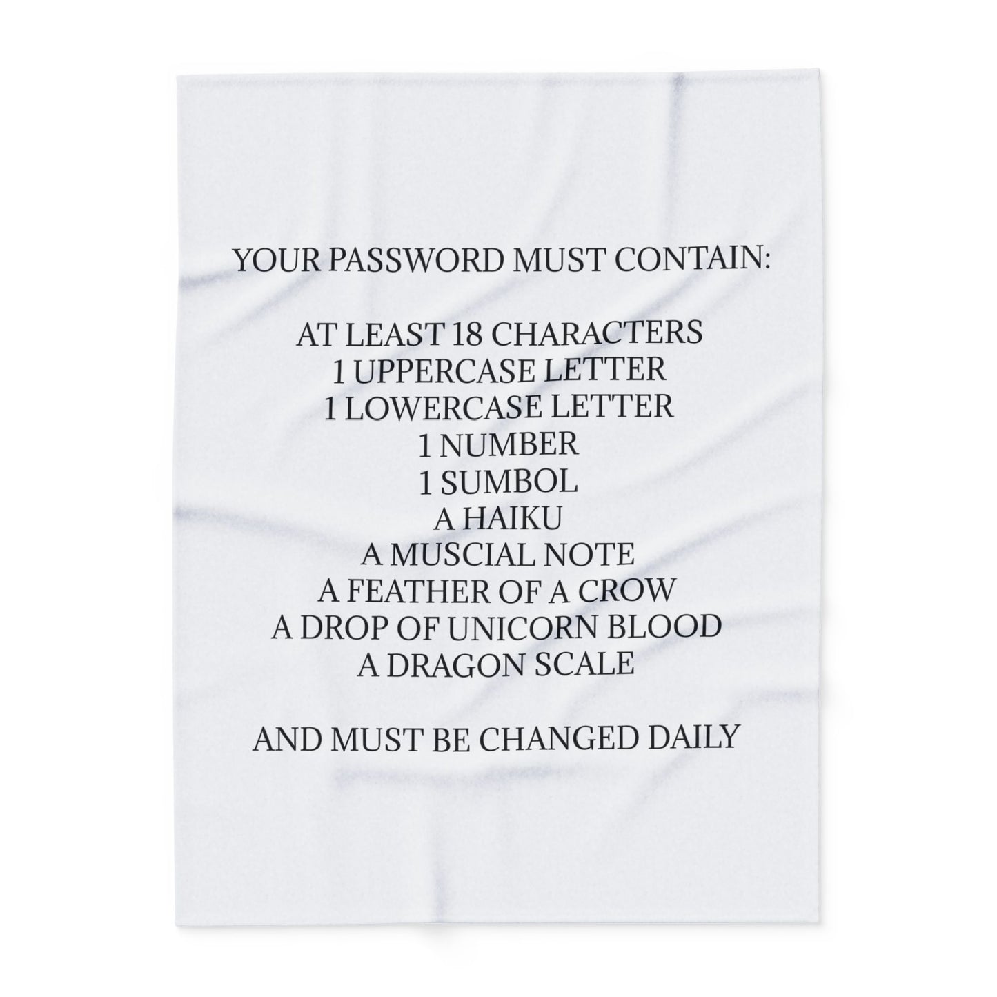Password Arctic Fleece Blanket