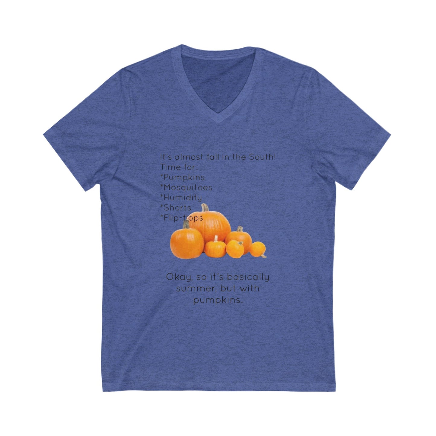Fall In The South Unisex Short Sleeve V-Neck Tee
